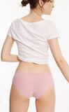 Hygiene Series • Mid Rise Cotton Lace Trim Hipster Panty - Peach Fleur 