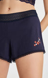 Melody • Lace Trim Pajama Shorts - Peach Fleur 