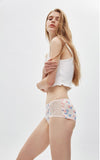 Pink Theater • High Rise Cotton Front Lace Hipster Panty - Peach Fleur 