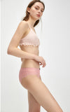Pure • Mid Rise French Lacie Hipster Panty - Peach Fleur 