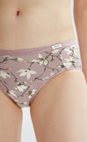 SPRING • Mid Rise Cotton Menstrual Brief Panty - Peach Fleur 