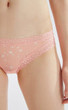 Starlight • Mid Rise Mesh Lace Detail Hipster Panty - Peach Fleur 