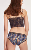 Through The Looking Glass • Mid Rise Cotton Lace Trim Hipster Panty - Peach Fleur 