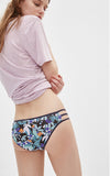 Tropical • Mid Rise Cotton Caged Side Hipster Panty - Peach Fleur 