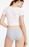 XXL Hygiene Series • Mid Rise Cotton Lace Trim Hipster Panty - Peach Fleur 