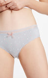 XXL Hygiene Series • Mid Rise Cotton Lace Trim Hipster Panty - Peach Fleur 